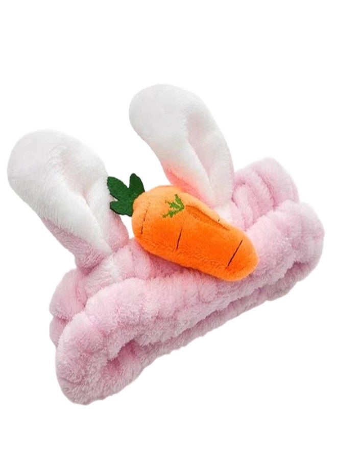 IVICOO Halloween Headbands for Women,Cute Halloween Headpiece Hair Accessories,Makeup Headband,Skincare Face Wash Headband,Spa Headbands For Girls Women,1 Pack Pink Bunny Ears - Image 1